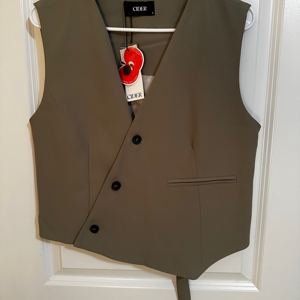 Cider Khaki-ish Double-Breasted Vest